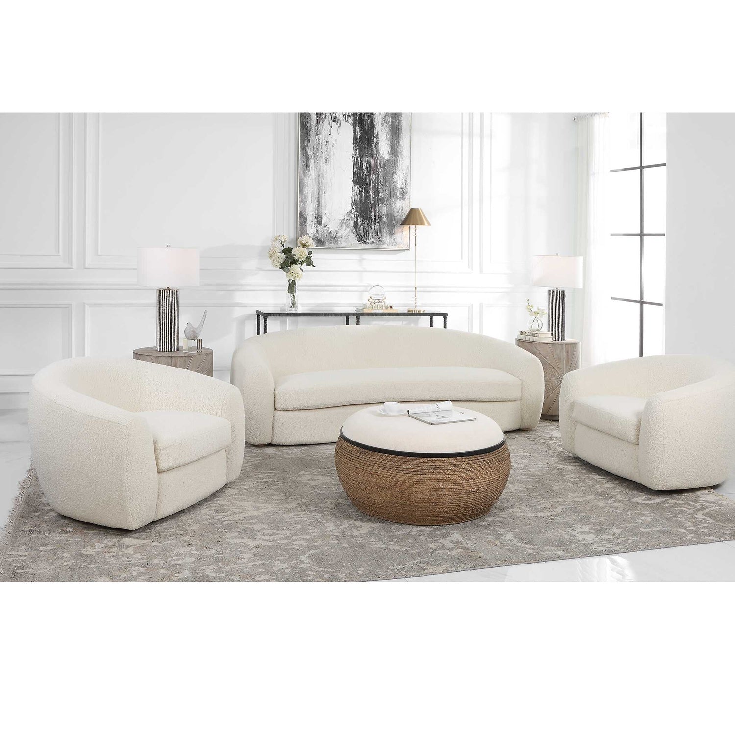 UTTERMOST CAPRA ART DECO SOFA - Sofa
