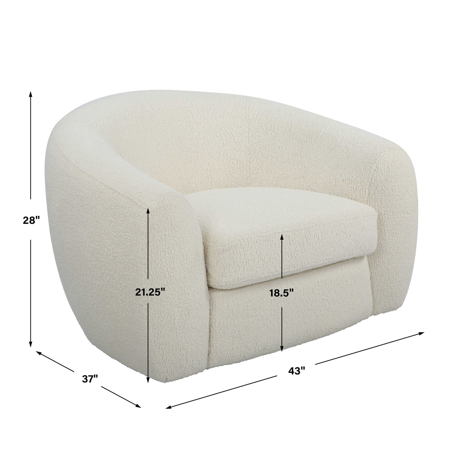 UTTERMOST Capra Art Deco Swivel Chair - Lounge
