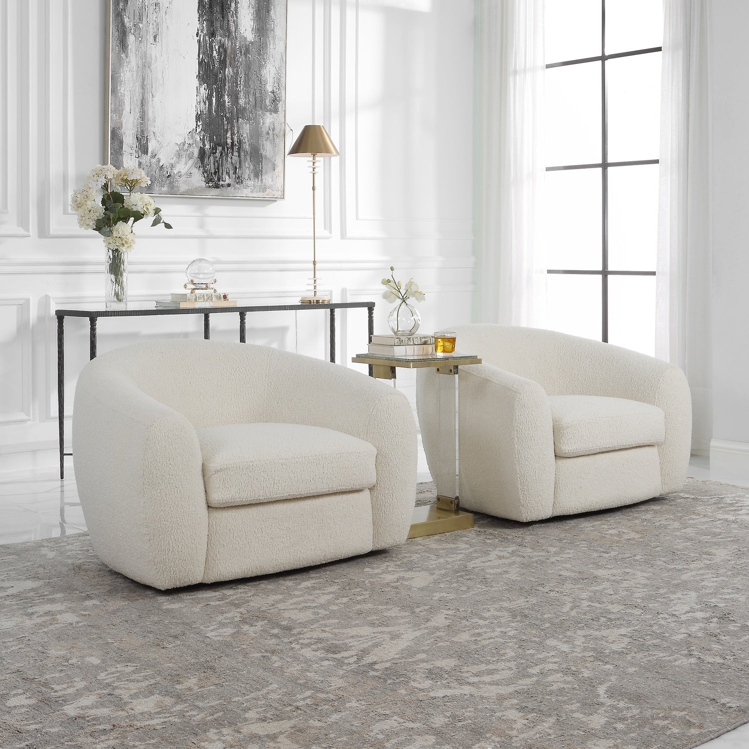 UTTERMOST CAPRA ART DECO SWIVEL CHAIR - Lounge