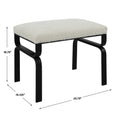 UTTERMOST Diverge Shearling Bench - Benches, Ottoman, Stools
