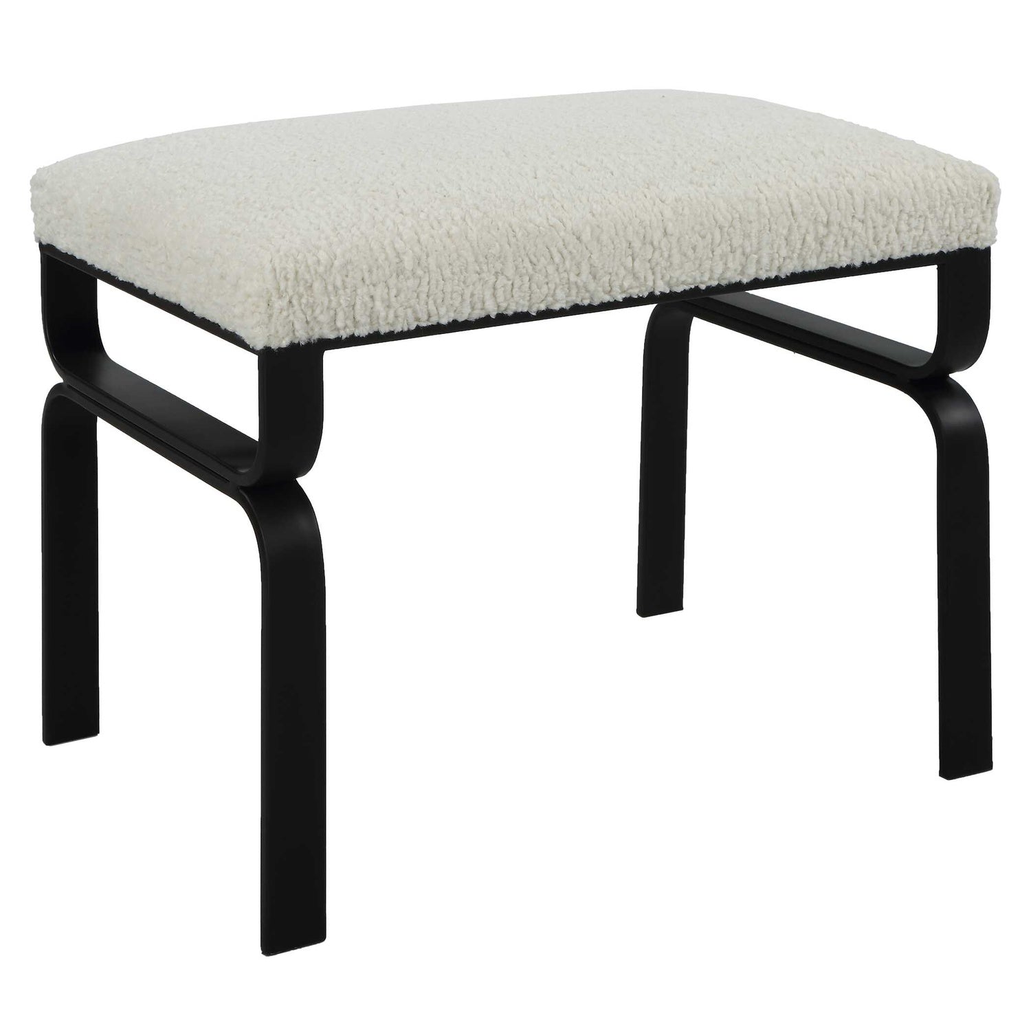 UTTERMOST Diverge Shearling Bench - Benches, Ottoman, Stools