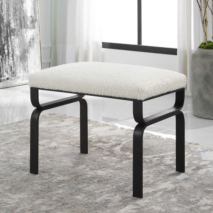 UTTERMOST DIVERGE SHEARLING BENCH - Benches, Ottoman, Stools