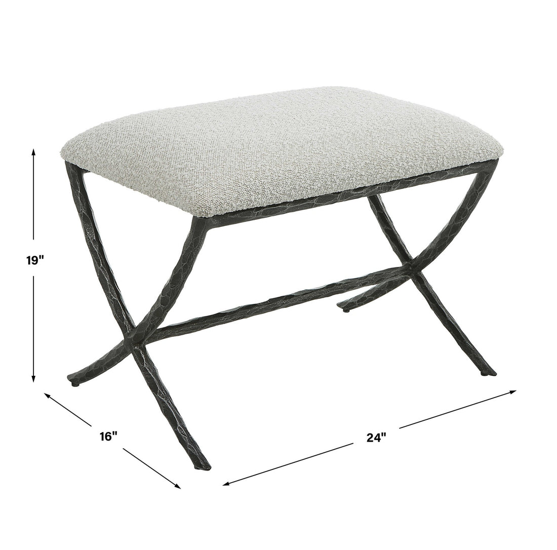 UTTERMOST Brisby Fabric Bench - Benches, Ottoman, Stools