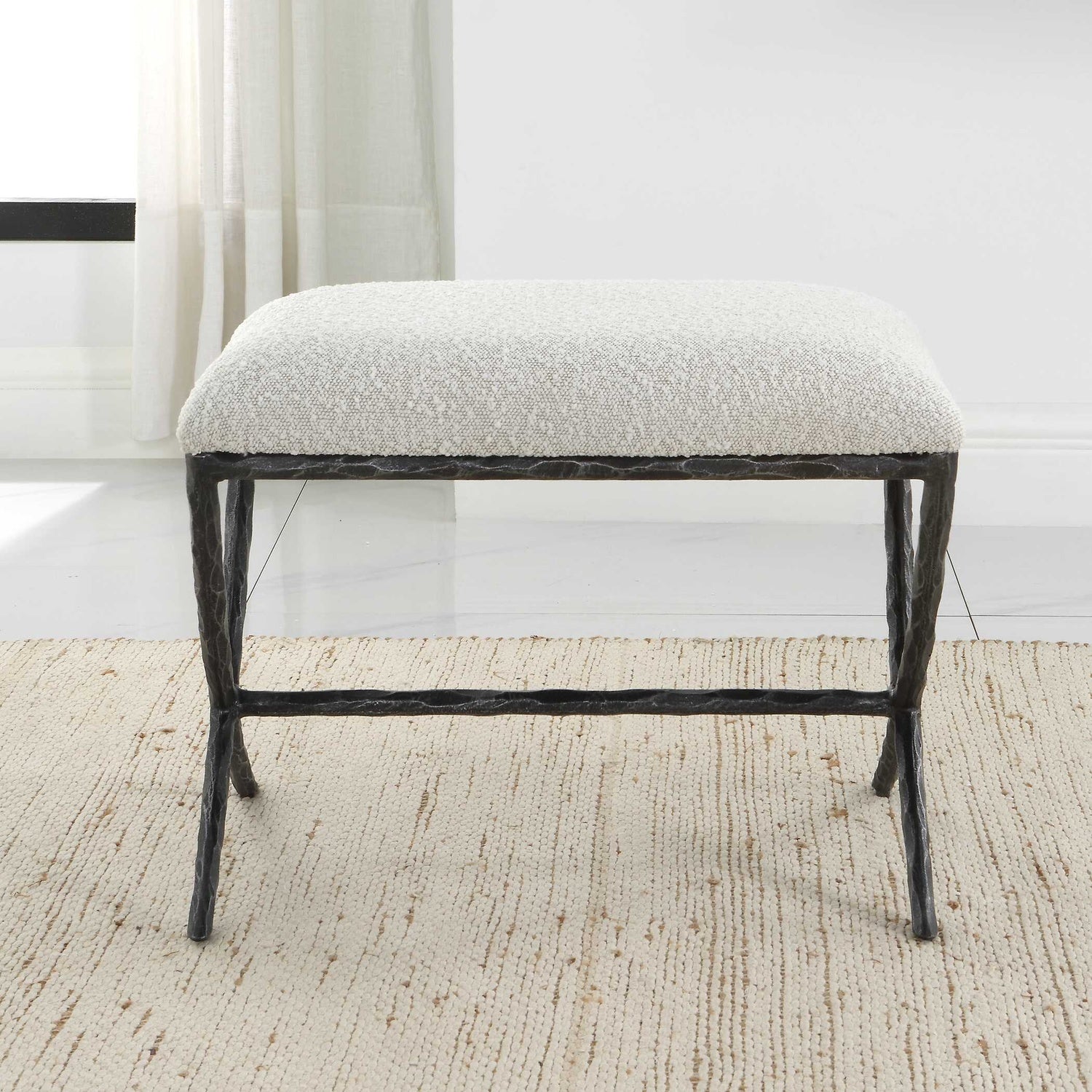 UTTERMOST Brisby Fabric Bench - Benches, Ottoman, Stools