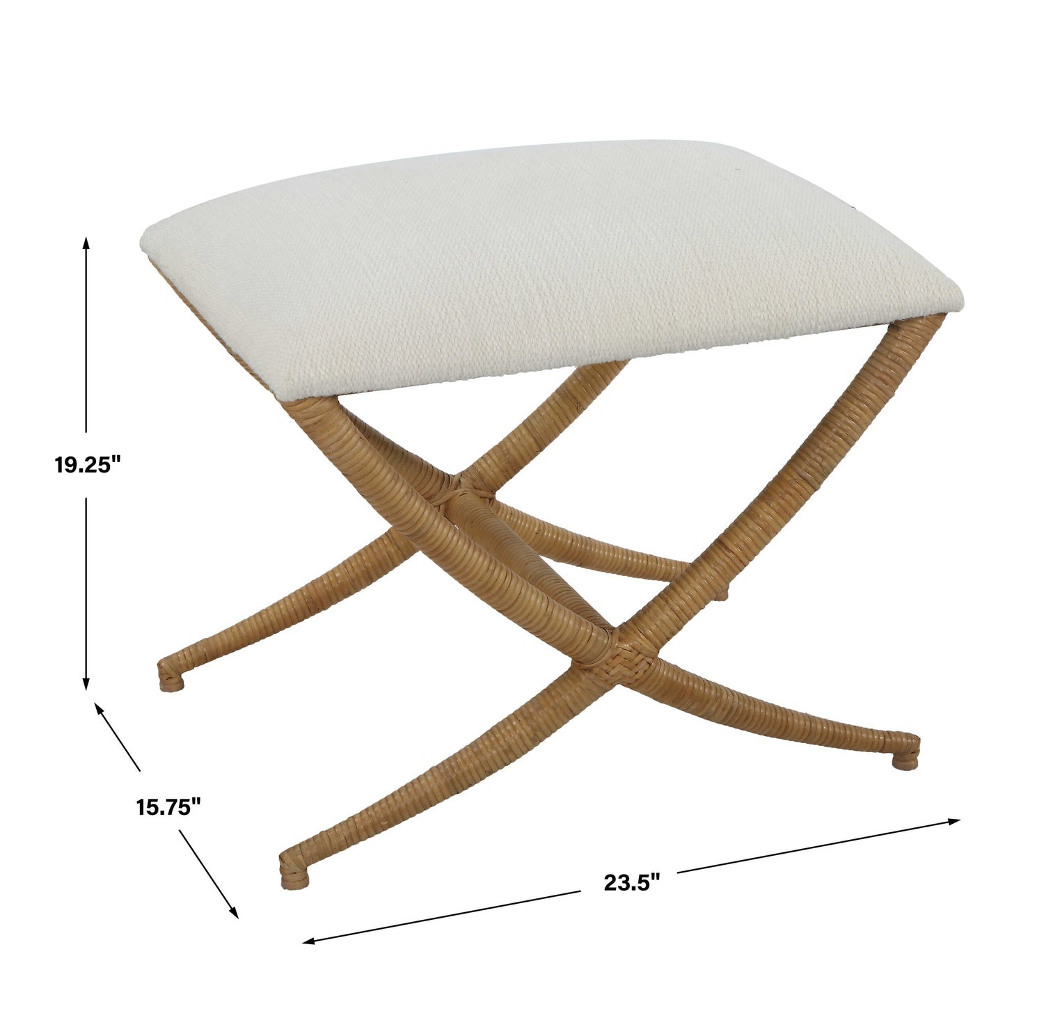 UTTERMOST EXPEDITION FABRIC BENCH - Benches, Ottoman, Stools