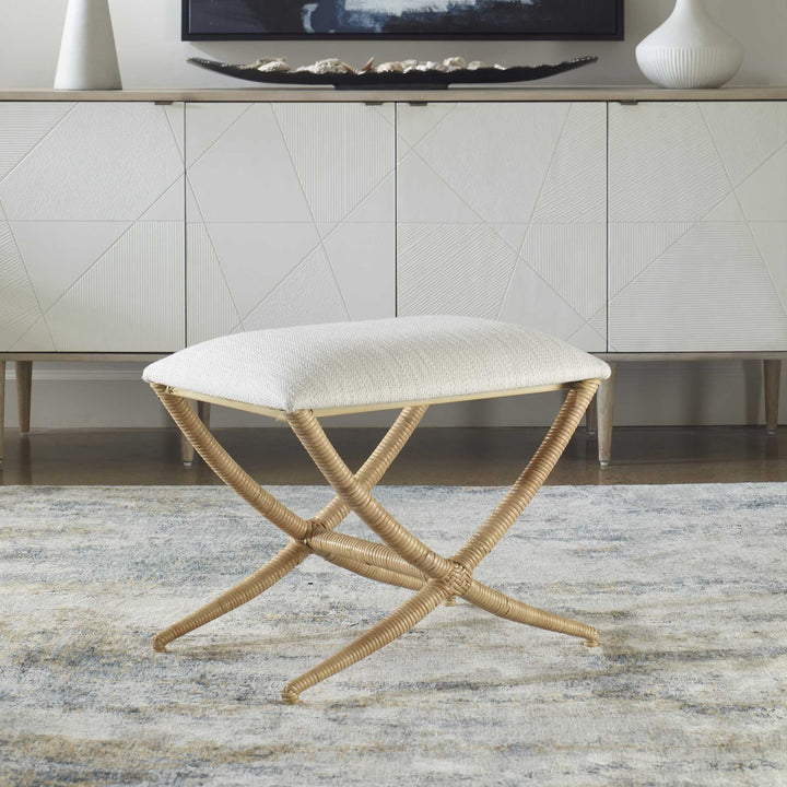 UTTERMOST EXPEDITION FABRIC BENCH - Benches, Ottoman, Stools