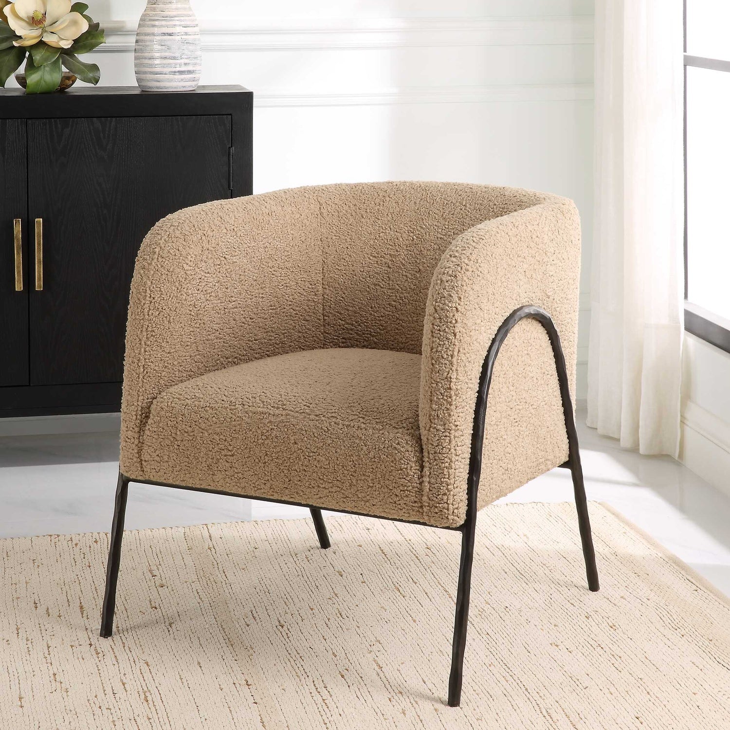 UTTERMOST Jacobsen Shearling Barrel Chair - Lounge