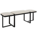 UTTERMOST TRIPLE CLOUD MODERN UPHOLSTERED BENCH - Benches, Ottoman, Stools