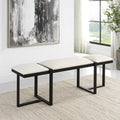 UTTERMOST TRIPLE CLOUD MODERN UPHOLSTERED BENCH - Benches, Ottoman, Stools