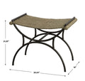 UTTERMOST PLAYA SEAGRASS BENCH - Benches, Ottoman, Stools