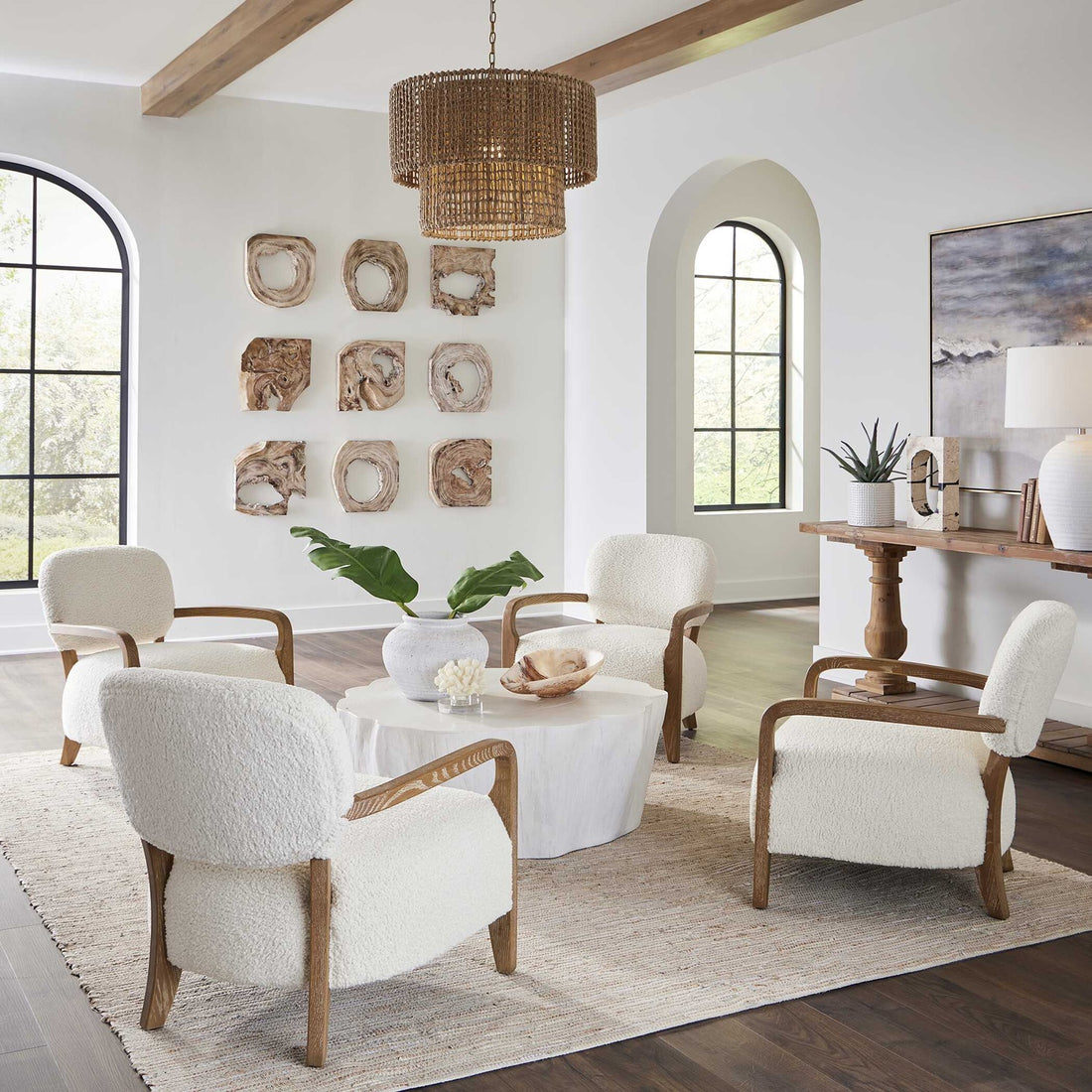 UTTERMOST Telluride Shearling Accent Chair - Lounge