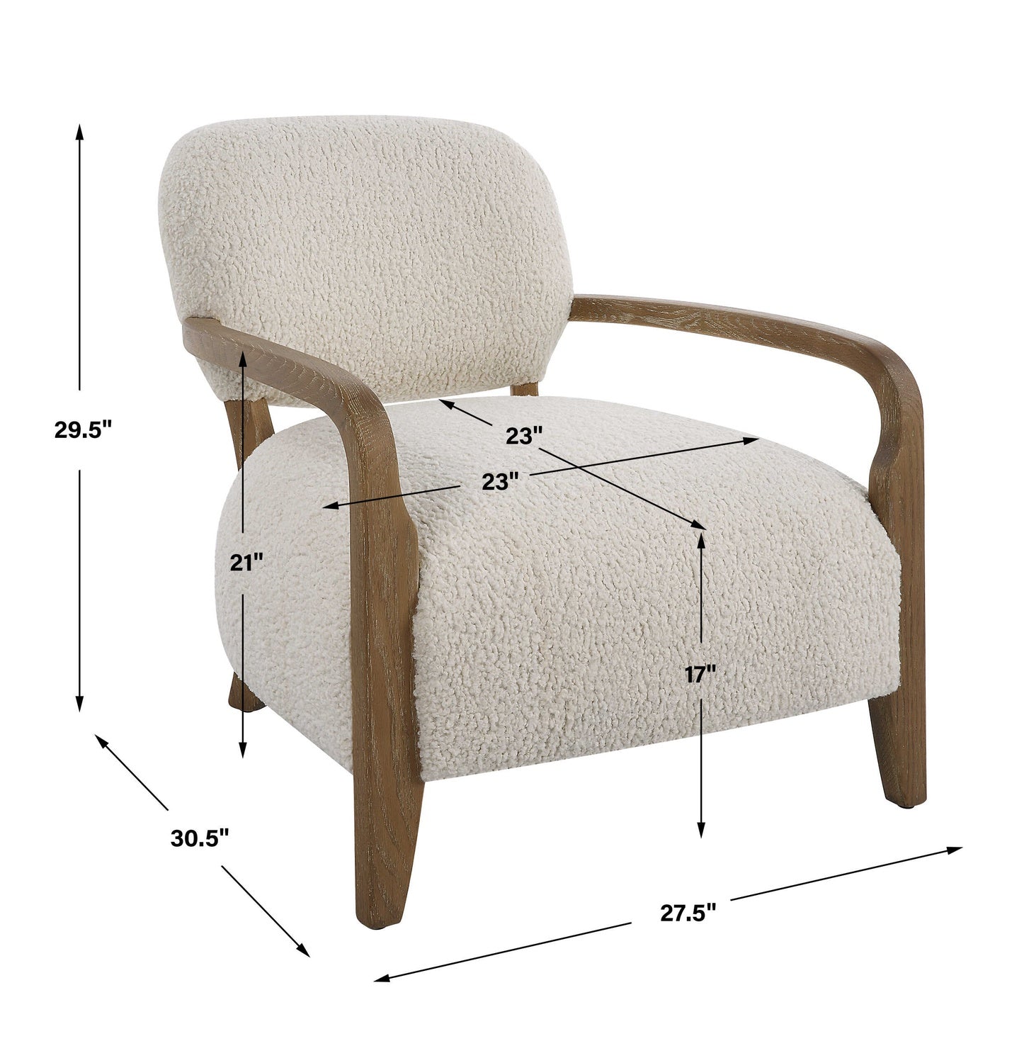 UTTERMOST TELLURIDE SHEARLING ACCENT CHAIR - Lounge
