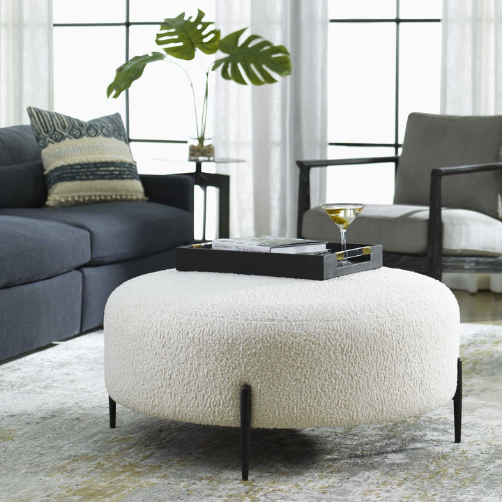 UTTERMOST ARLES PLUSH OTTOMAN - Benches, Ottoman, Stools