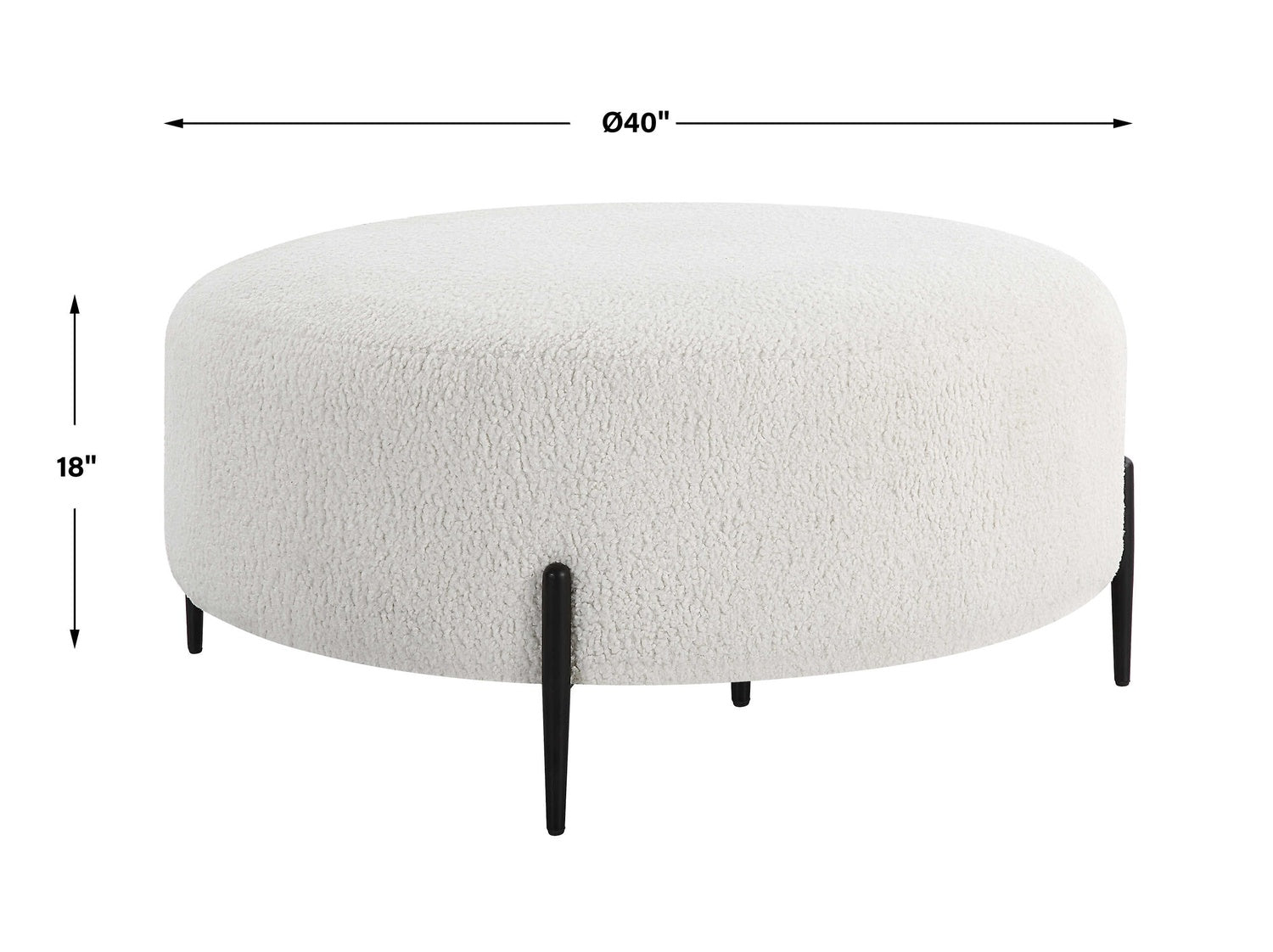 UTTERMOST ARLES PLUSH OTTOMAN - Benches, Ottoman, Stools