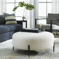 UTTERMOST Arles Plush Ottoman - Benches, Ottoman, Stools