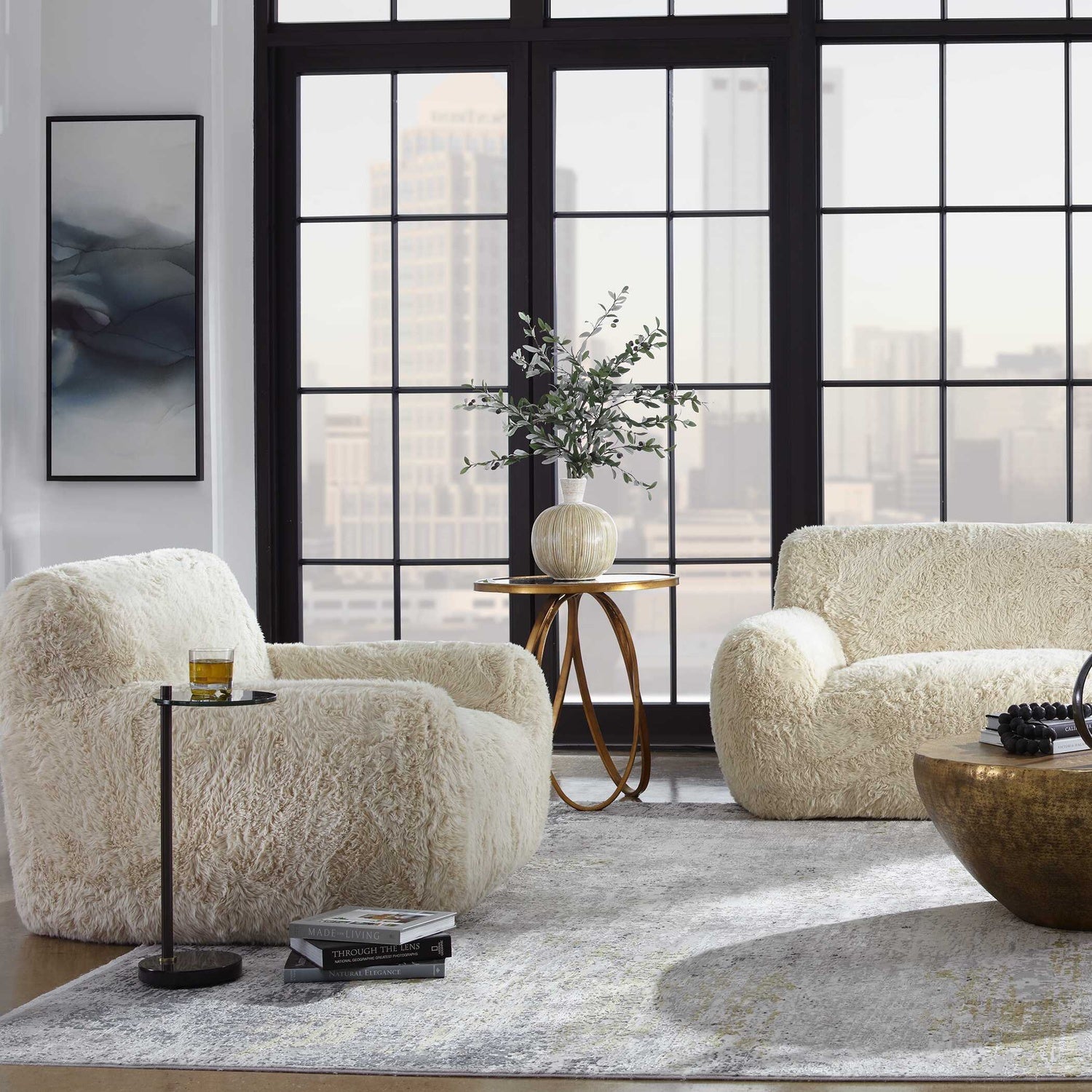 UTTERMOST Abide Sheepskin Accent Chair - Lounge