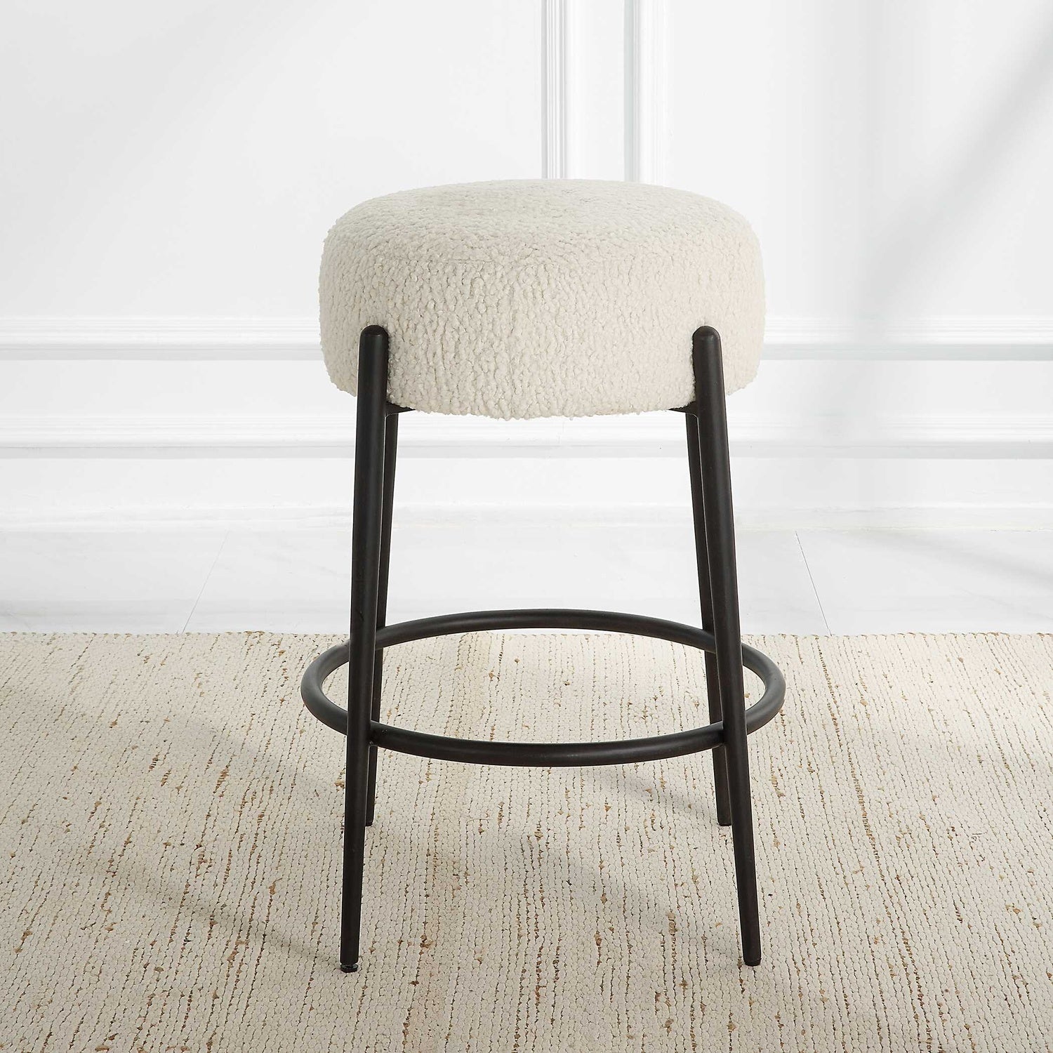 UTTERMOST Arles Plush Counter Stool - Bar Stools