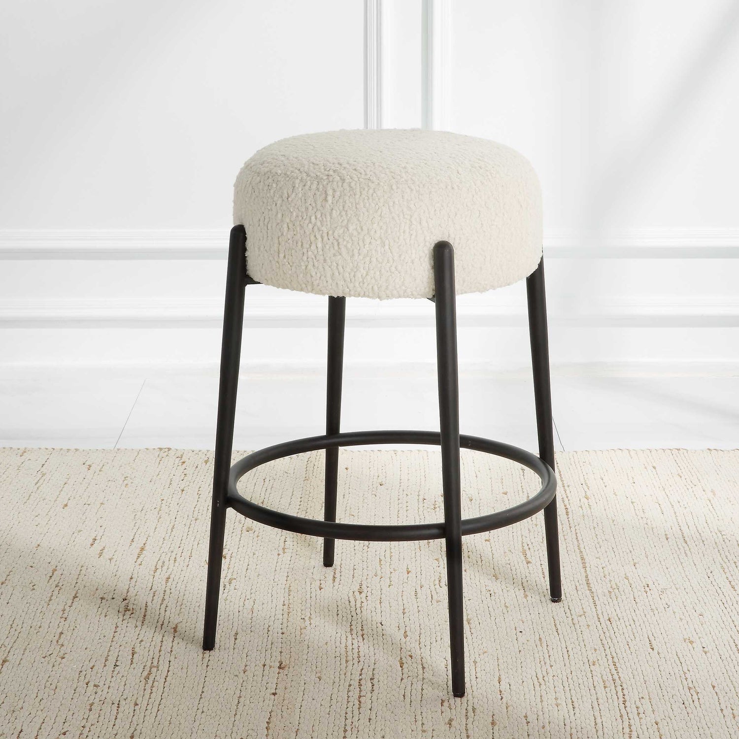 UTTERMOST Arles Plush Counter Stool - Bar Stools