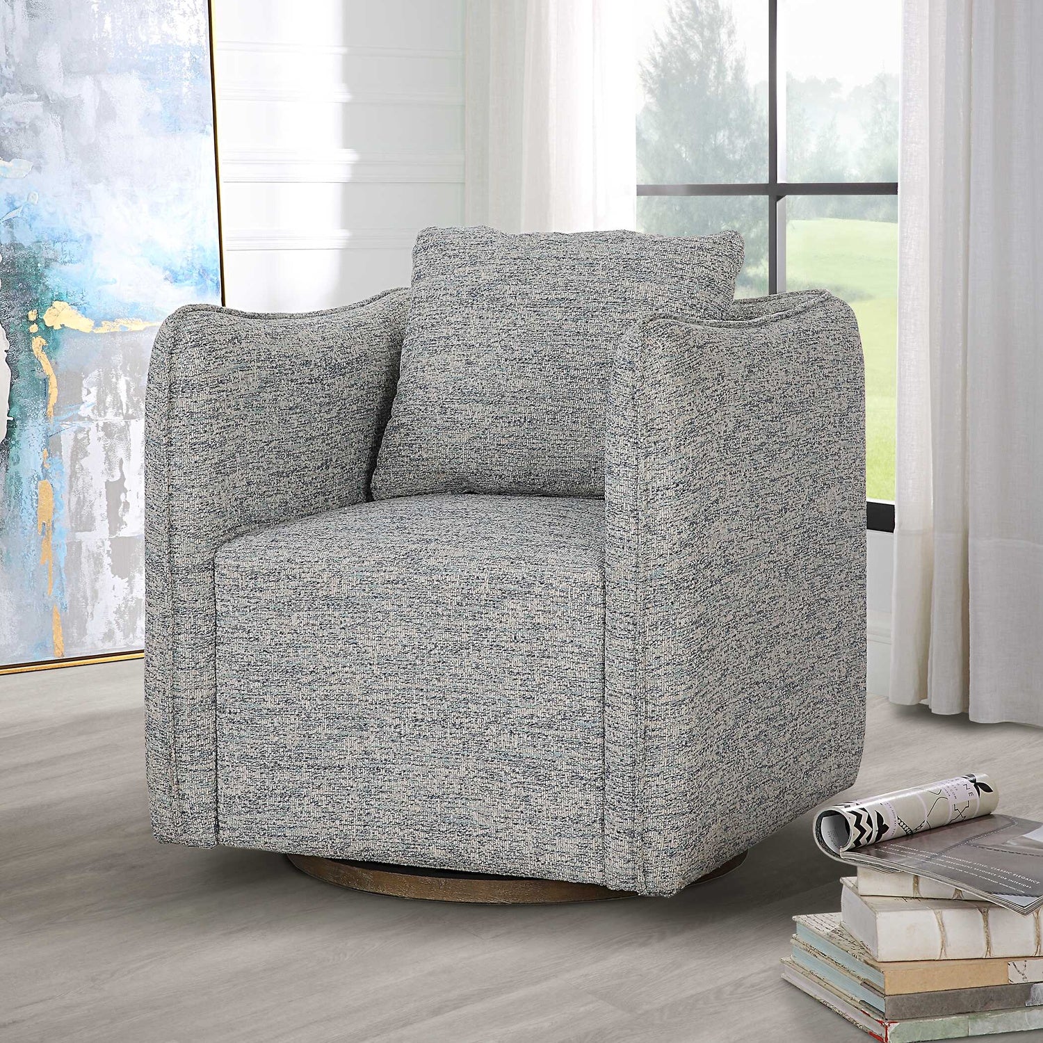 UTTERMOST Corben Swivel Chair - Lounge