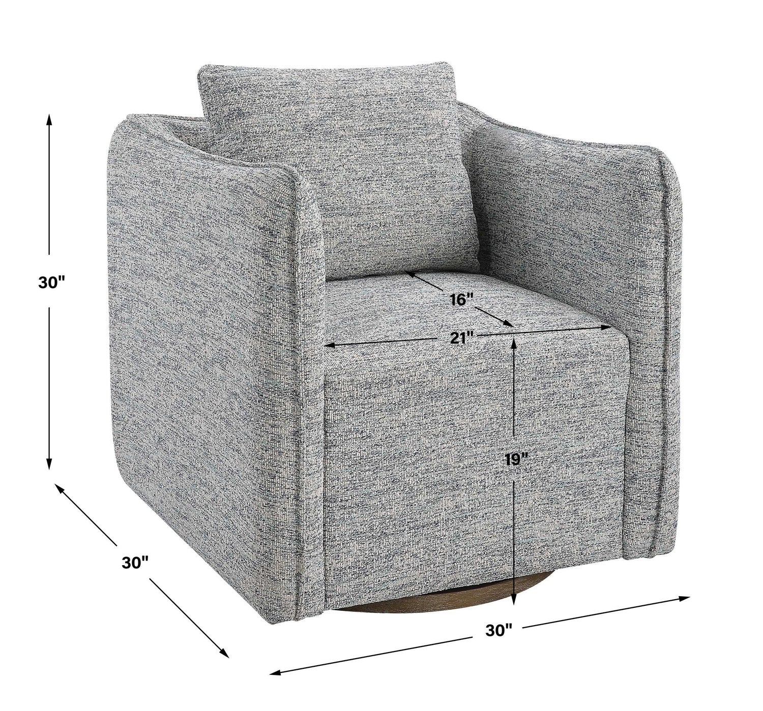 UTTERMOST Corben Swivel Chair - Lounge