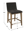 UTTERMOST KLEMENS CHOCOLATE COUNTER STOOL - Benches, Ottoman, Stools