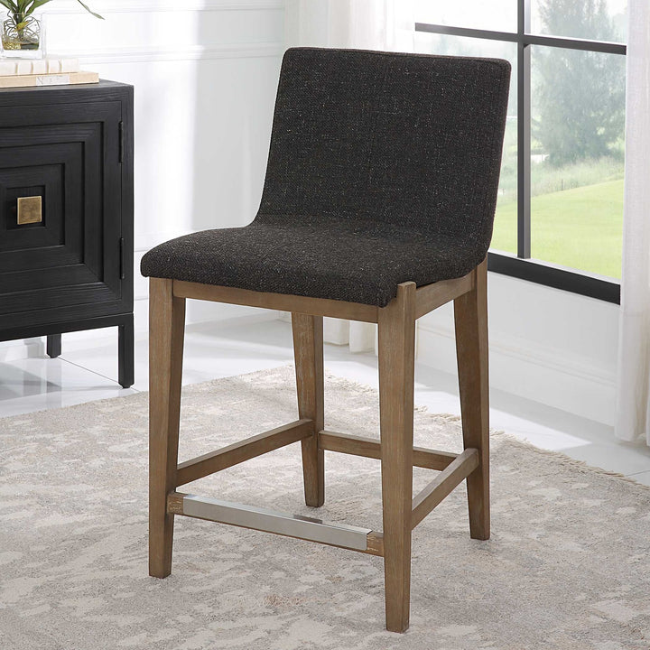 UTTERMOST KLEMENS CHOCOLATE COUNTER STOOL - Benches, Ottoman, Stools