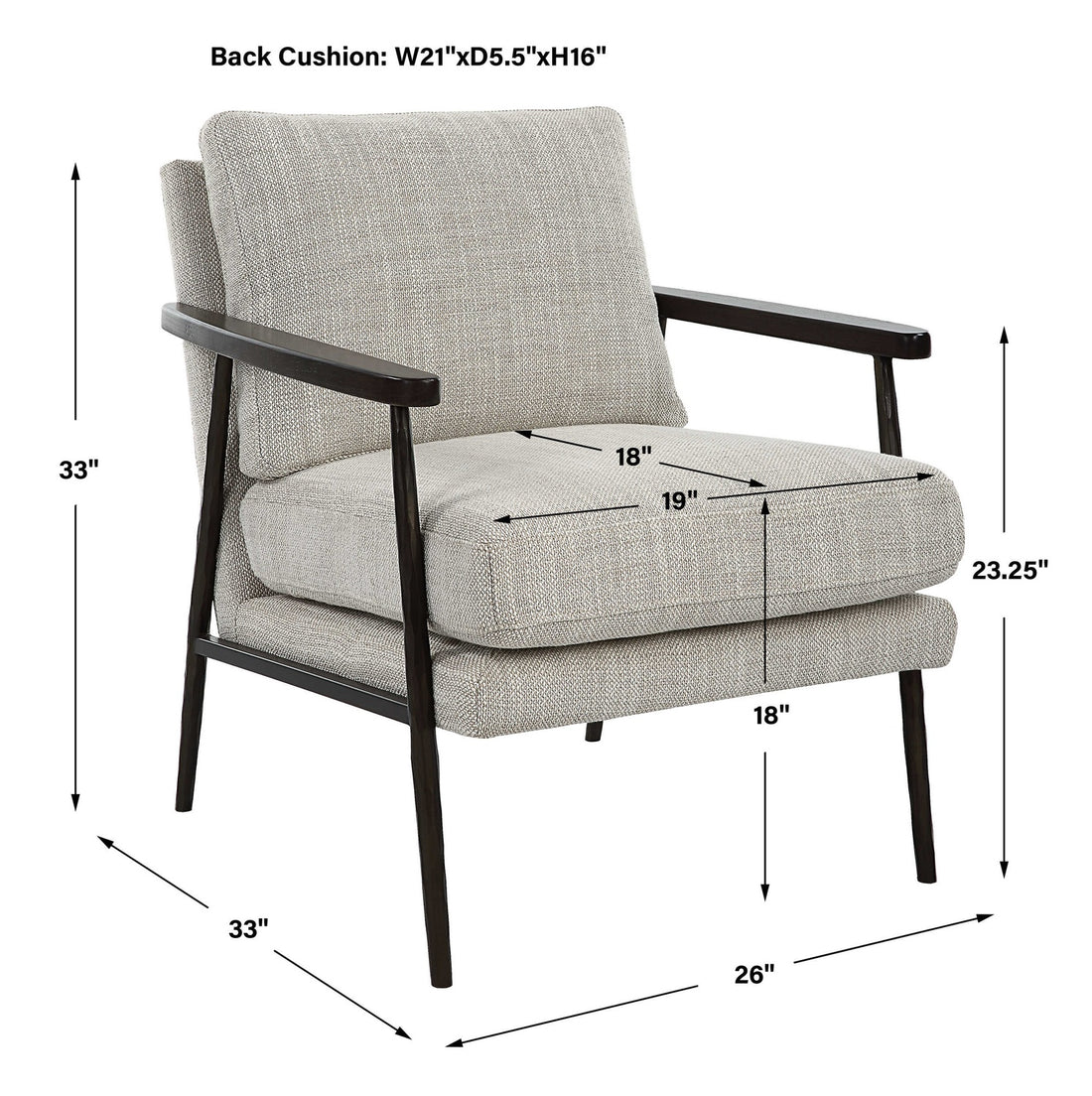 UTTERMOST SEBASTIAN CAST ACCENT CHAIR - Lounge