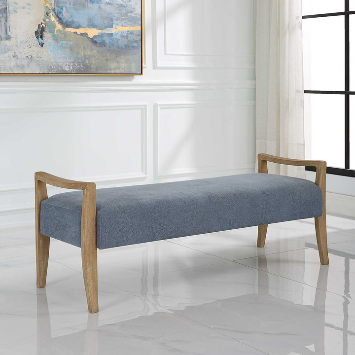 UTTERMOST DAYLIGHT SKY BENCH - Benches, Ottoman, Stools