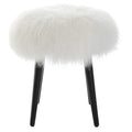UTTERMOST Wooly Sheepskin Accent Stool - Benches, Ottoman, Stools