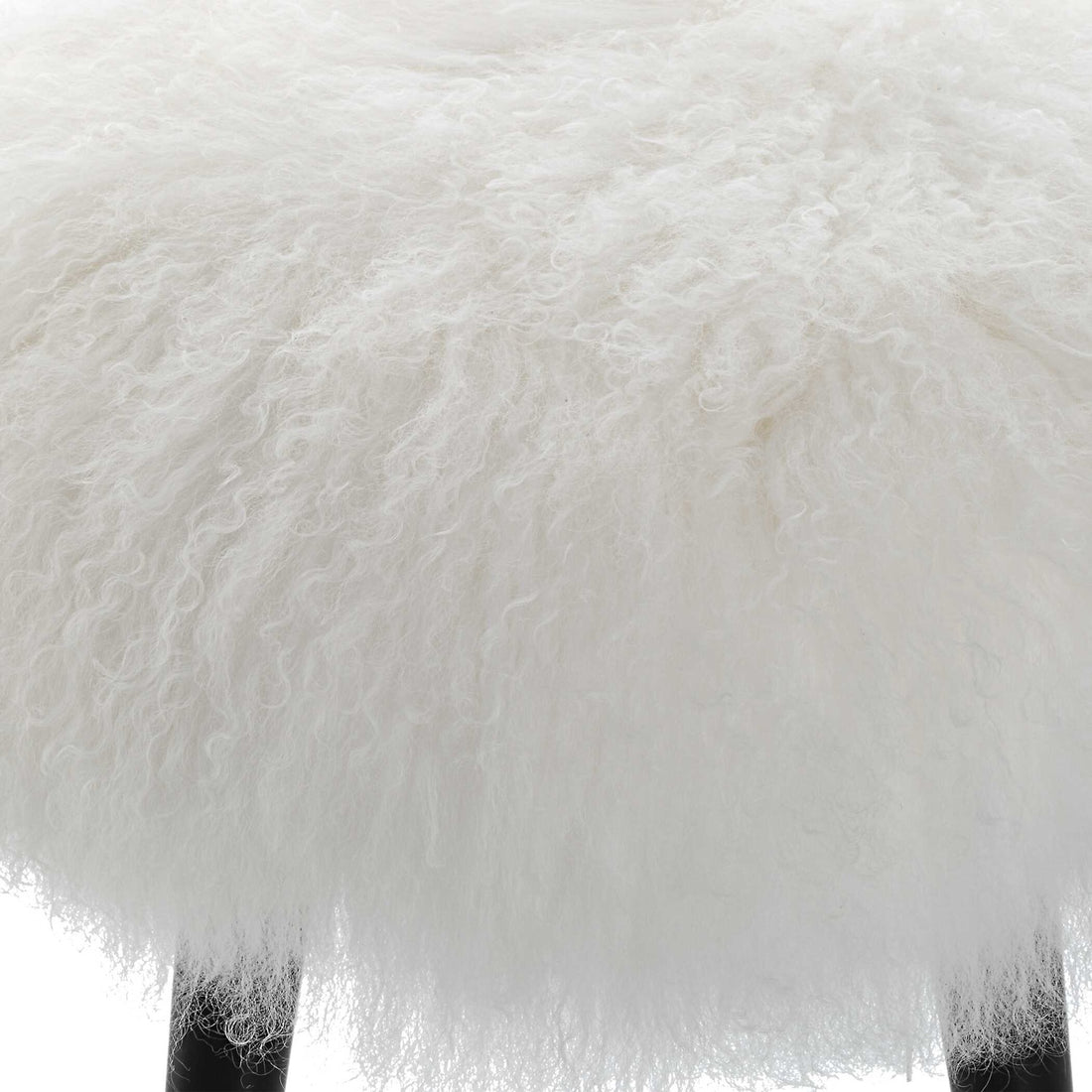 UTTERMOST Wooly Sheepskin Accent Stool - Benches, Ottoman, Stools