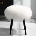 UTTERMOST Wooly Sheepskin Accent Stool - Benches, Ottoman, Stools