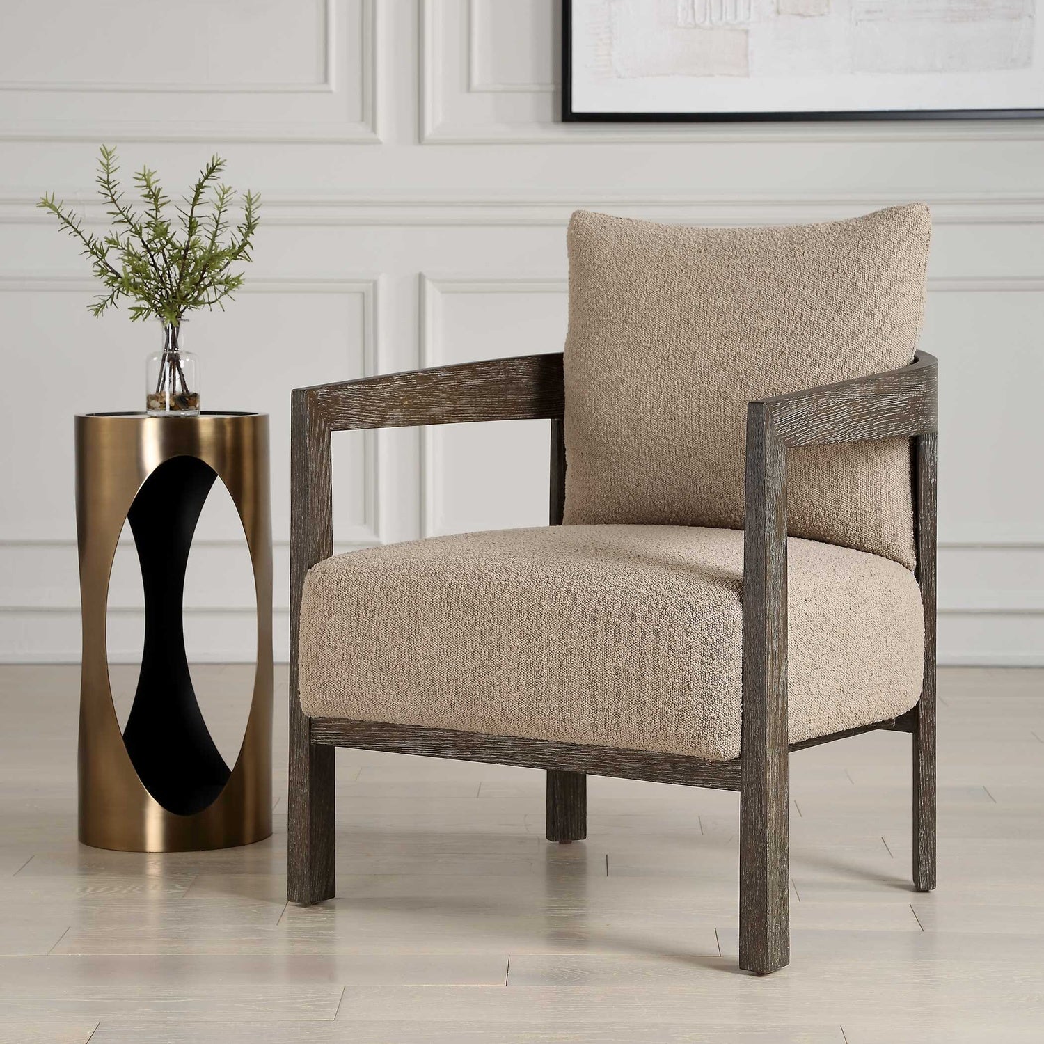 UTTERMOST SIENNA SAND FABRIC ACCENT CHAIR - Lounge