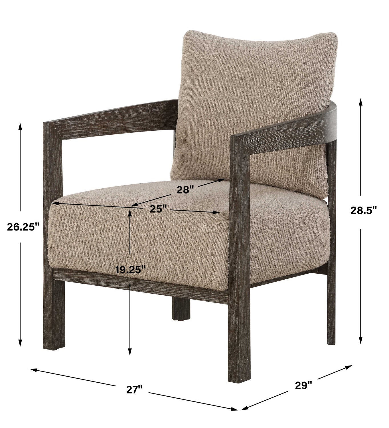 UTTERMOST Sienna Fabric Accent Chair - Lounge