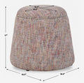 UTTERMOST Gumdrop Confetti Chenille Ottoman - Benches, Ottoman, Stools