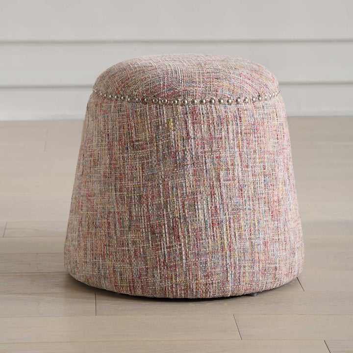 UTTERMOST GUMDROP CONFETTI CHENILLE OTTOMAN - Benches, Ottoman, Stools