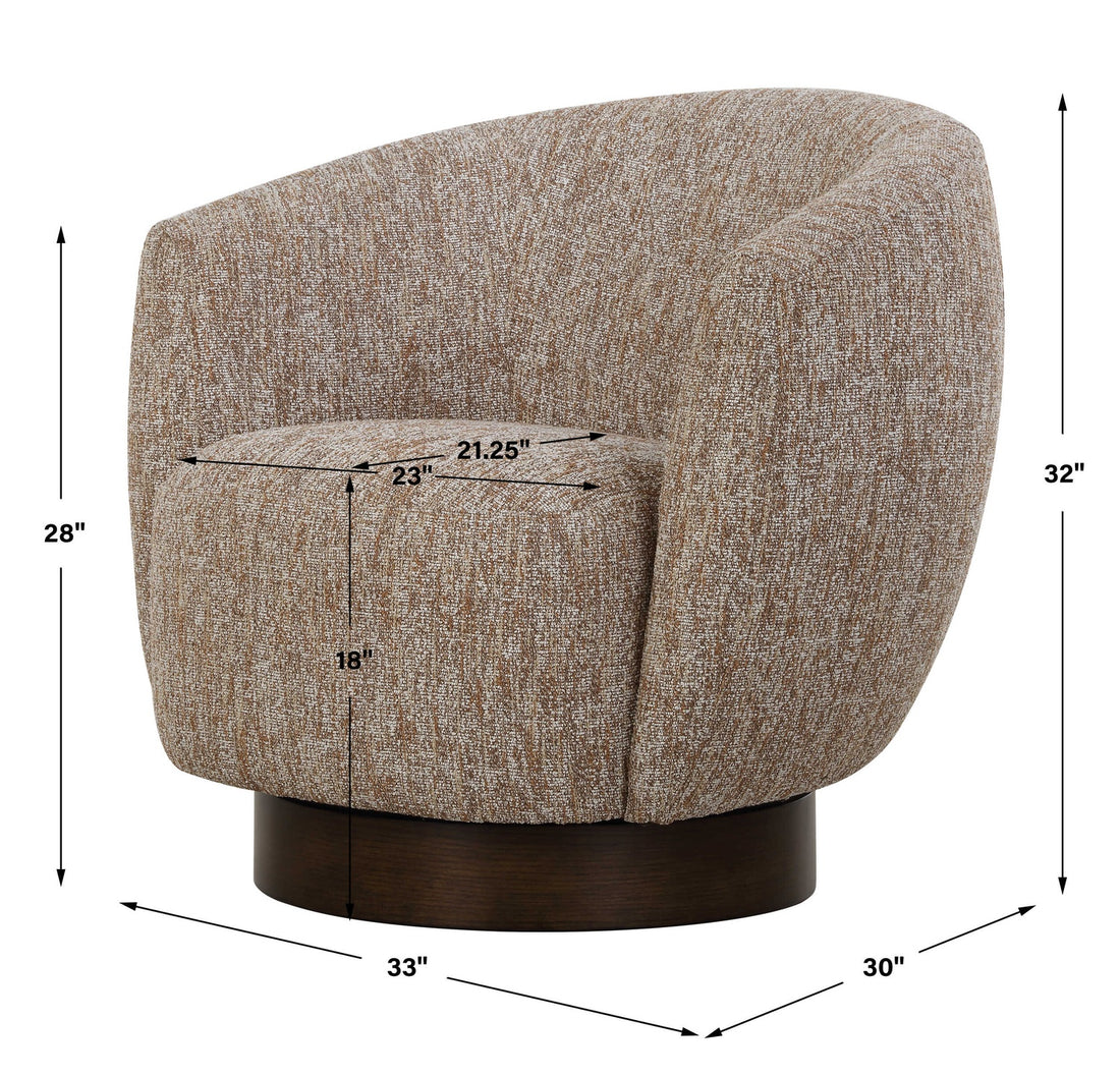 UTTERMOST DUNES FABRIC SWIVEL CHAIR - Lounge