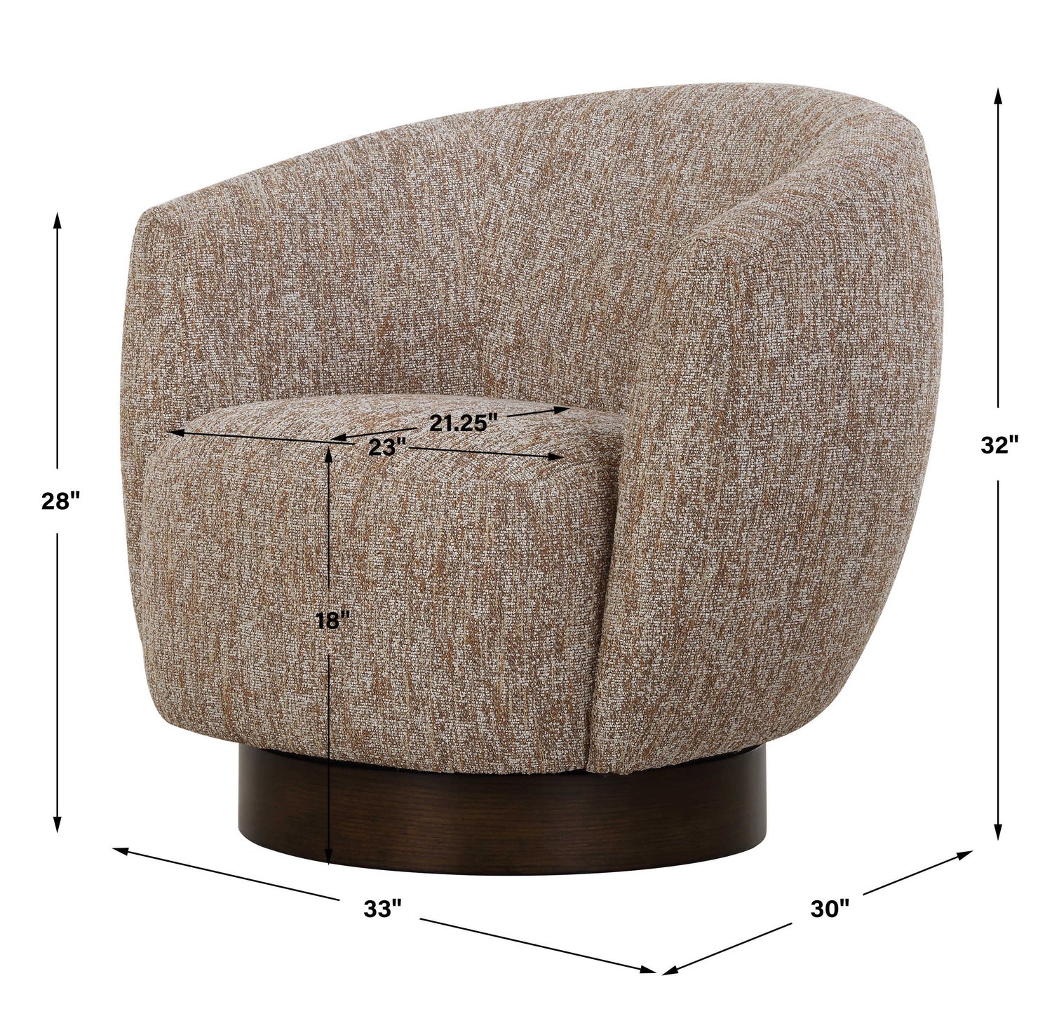 UTTERMOST DUNES FABRIC SWIVEL CHAIR - Lounge