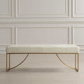 UTTERMOST Swale Leather Bench - Benches, Ottoman, Stools