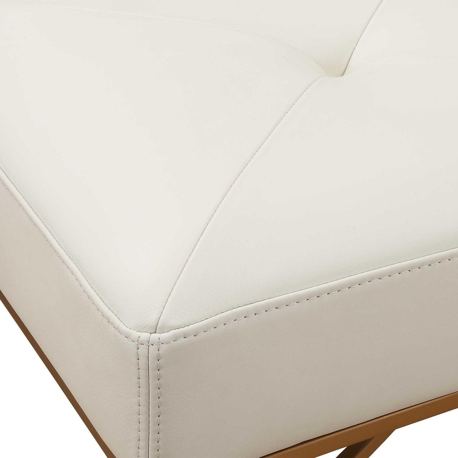 UTTERMOST SWALE LEATHER BENCH - Benches, Ottoman, Stools