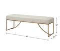 UTTERMOST SWALE LEATHER BENCH - Benches, Ottoman, Stools