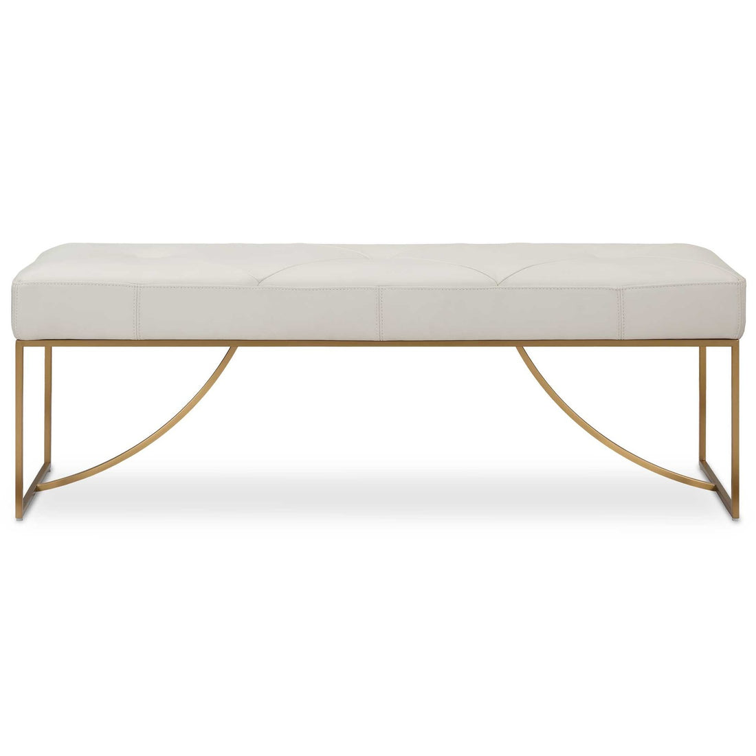 UTTERMOST SWALE LEATHER BENCH - Benches, Ottoman, Stools