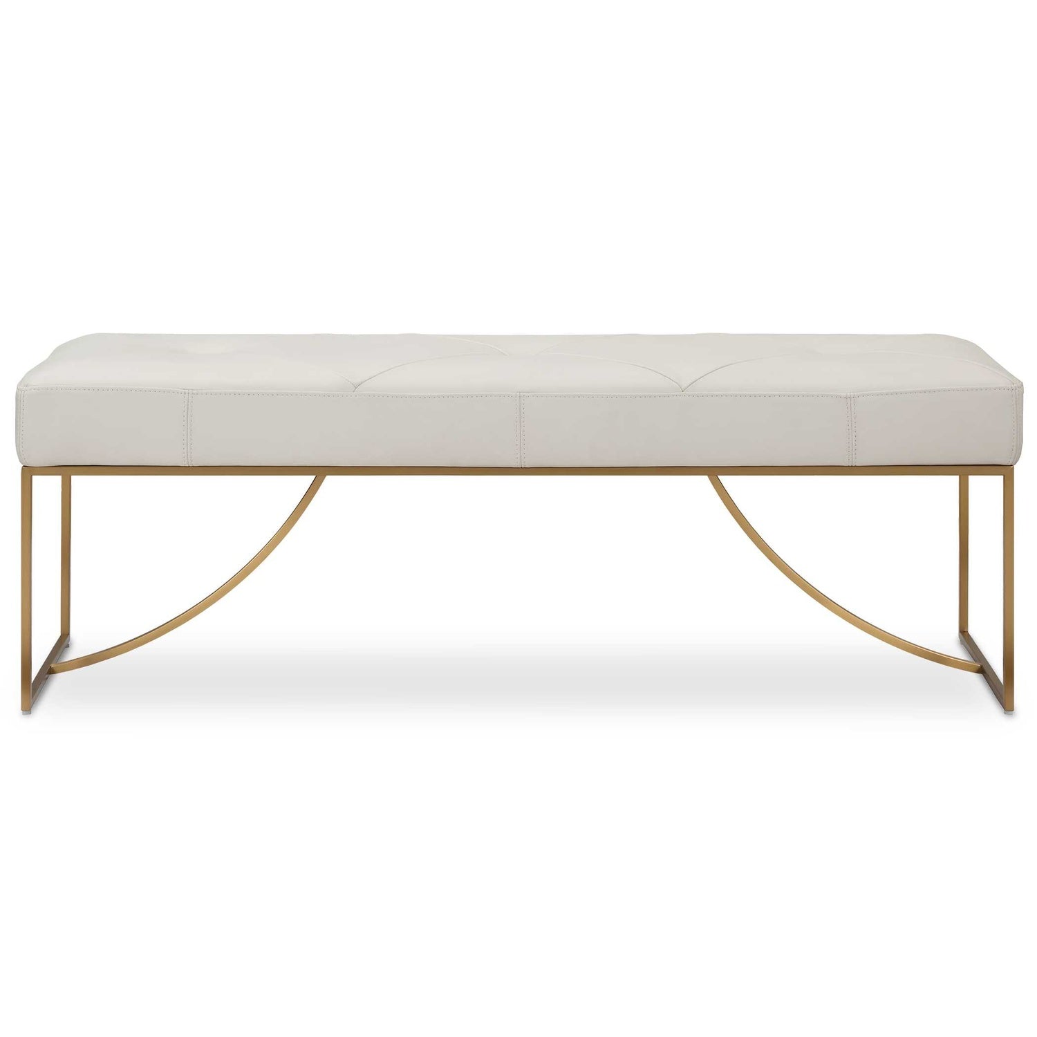 UTTERMOST SWALE LEATHER BENCH - Benches, Ottoman, Stools