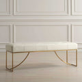 UTTERMOST SWALE LEATHER BENCH - Benches, Ottoman, Stools