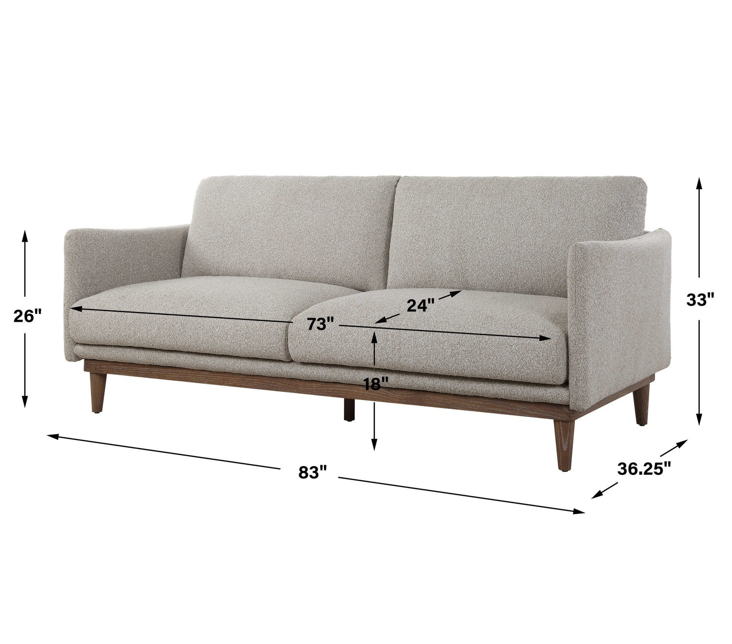 UTTERMOST FREEFALL CERUSE SOFA - Sofa