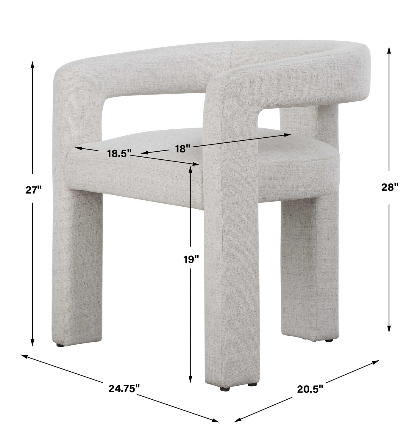 UTTERMOST Perspective Fabric Dining Chair - Dining Chairs