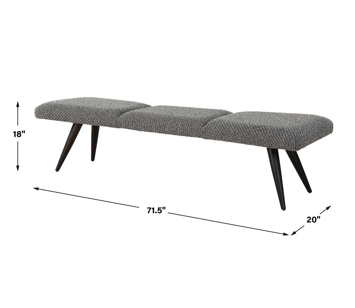 UTTERMOST BOWTIE FABRIC BENCH - Benches, Ottoman, Stools