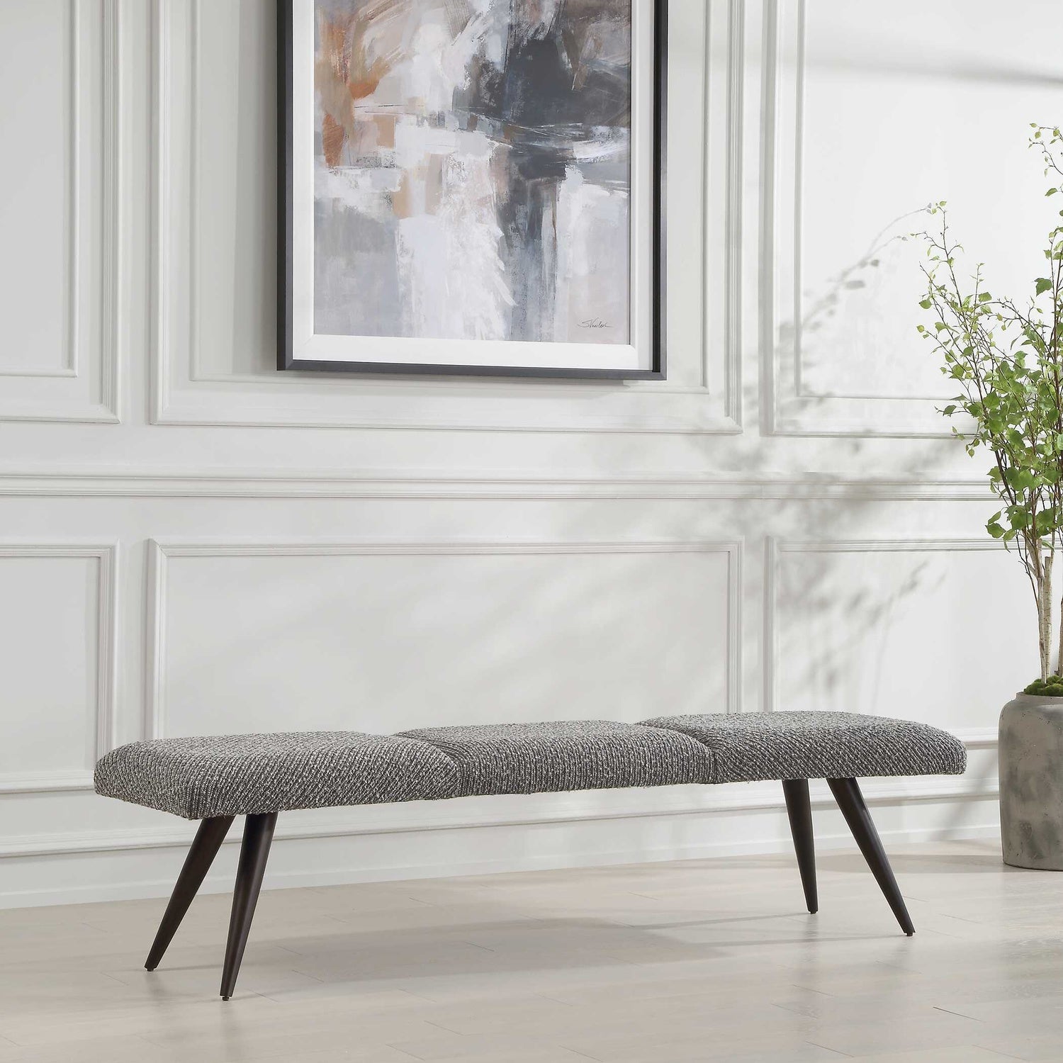 UTTERMOST Bowtie Fabric Bench - Benches, Ottoman, Stools