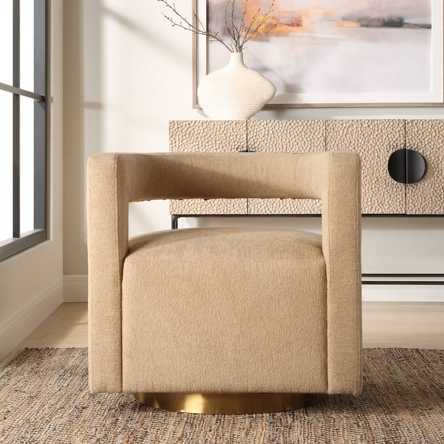UTTERMOST GROUNDED MODERN SWIVEL CHAIR - Lounge