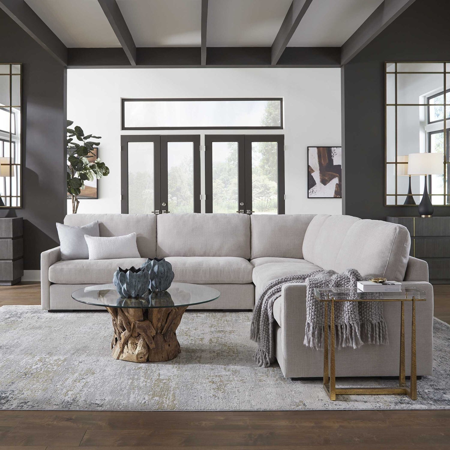 UTTERMOST REFUGE ARMLESS SAND SOFA - Sofa
