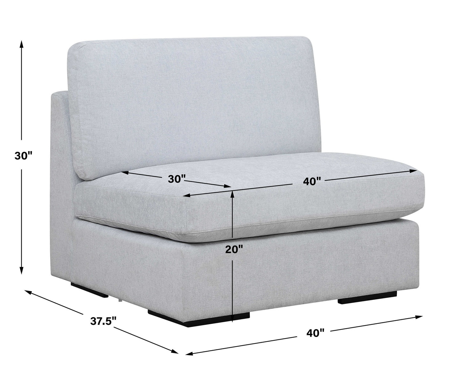 UTTERMOST REFUGE ARMLESS CLOUD SOFA - Sofa